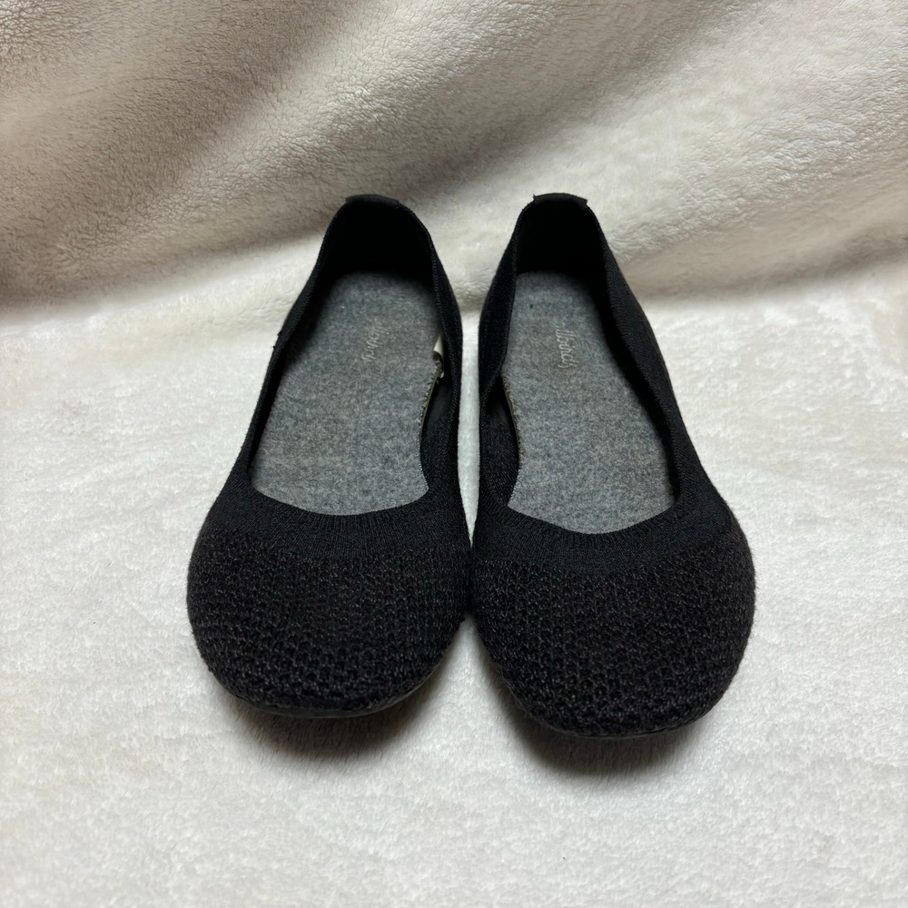 Allbirds‎ Women's Tree Breezers Knit Flats Size 9.5 Jet Black Slip On Classic